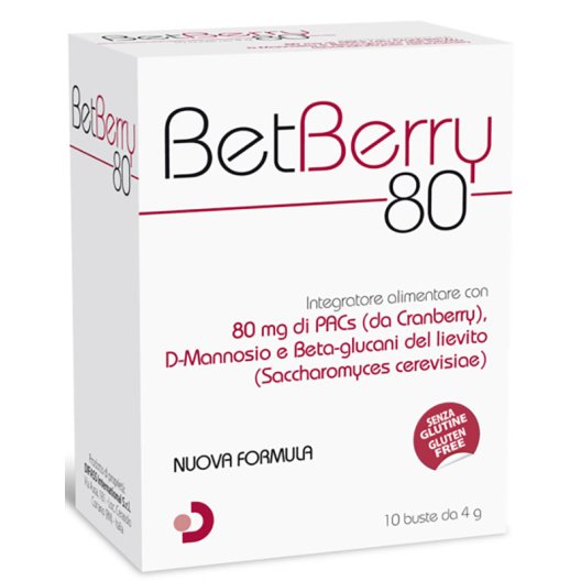 Betberry 80 10 bustine per il benessere delle vie urinarie