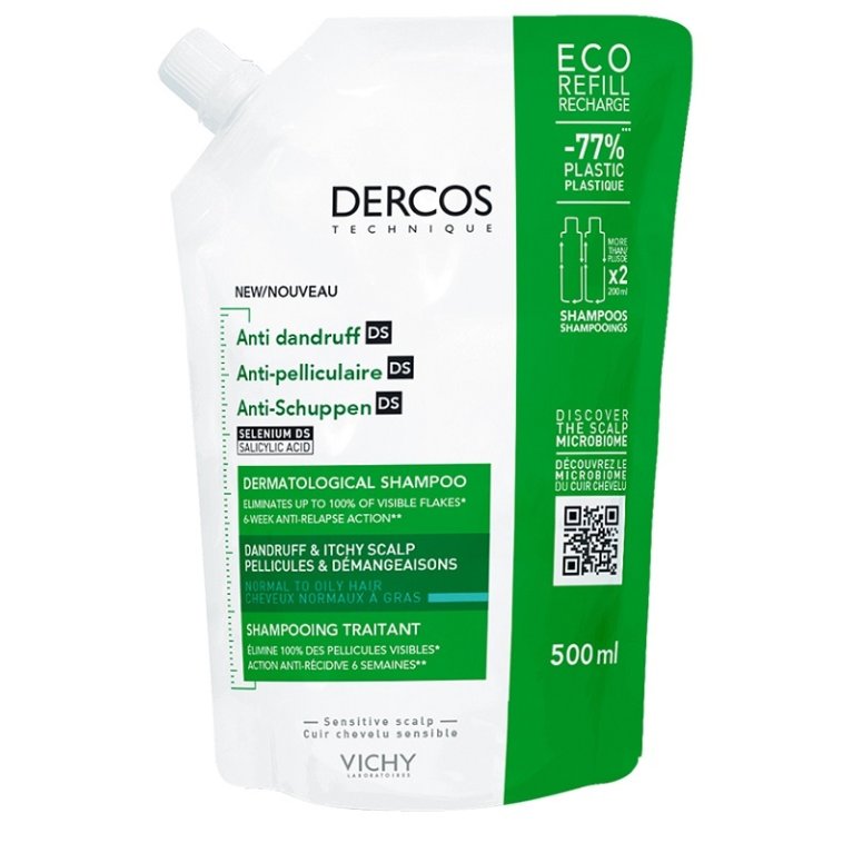 DERCOS ECO RIC SH FORFORA500ML