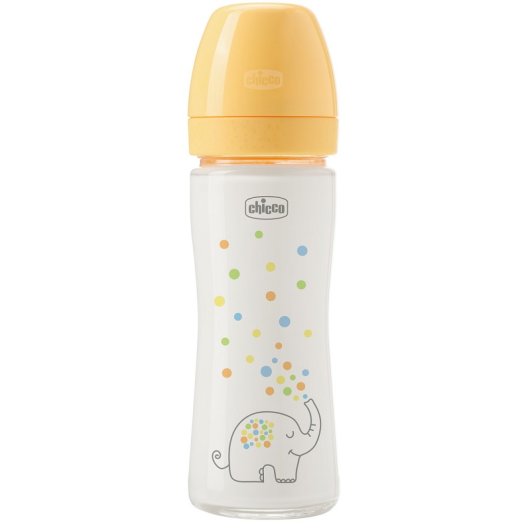 Chicco Biberon Anticolica in vetro Perfect Easy - Flusso Lento Unisex - 240 ml