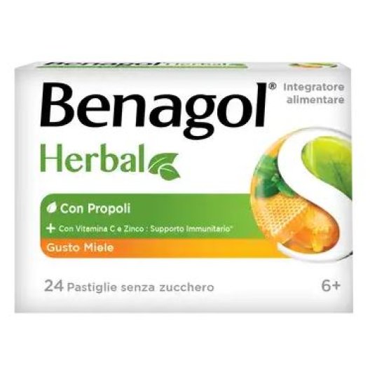 BENAGOL HERBAL MIELE 24PAST