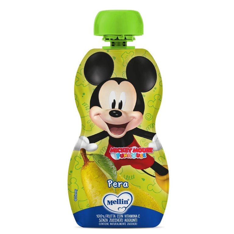 Mellin Frutta Disney - Pouch Topolino 100% pera e vitamina C - 110 g