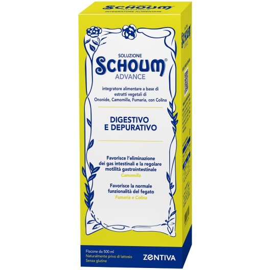 Schoum Soluzione Advance - 500 ml - Integratore per Digestione e Fegato 