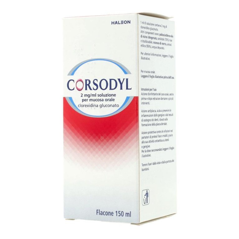 CORSODYL*SOLUZ 150ML 200MG/100