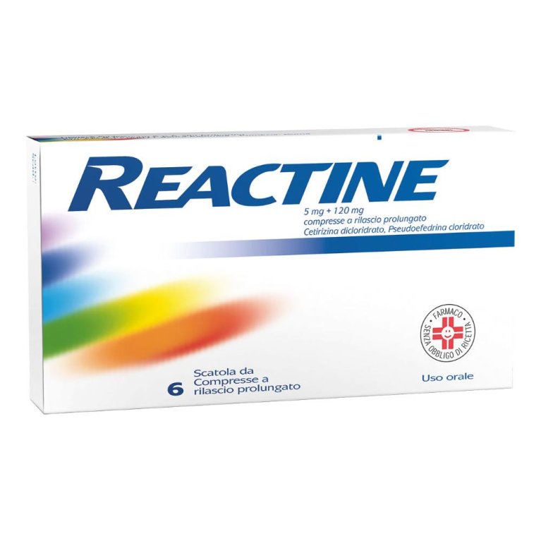 REACTINE*6CPR 5MG+120MG RP