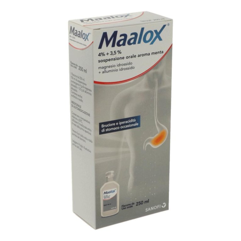 MAALOX*OS SOSP 250ML 4%+3,5%