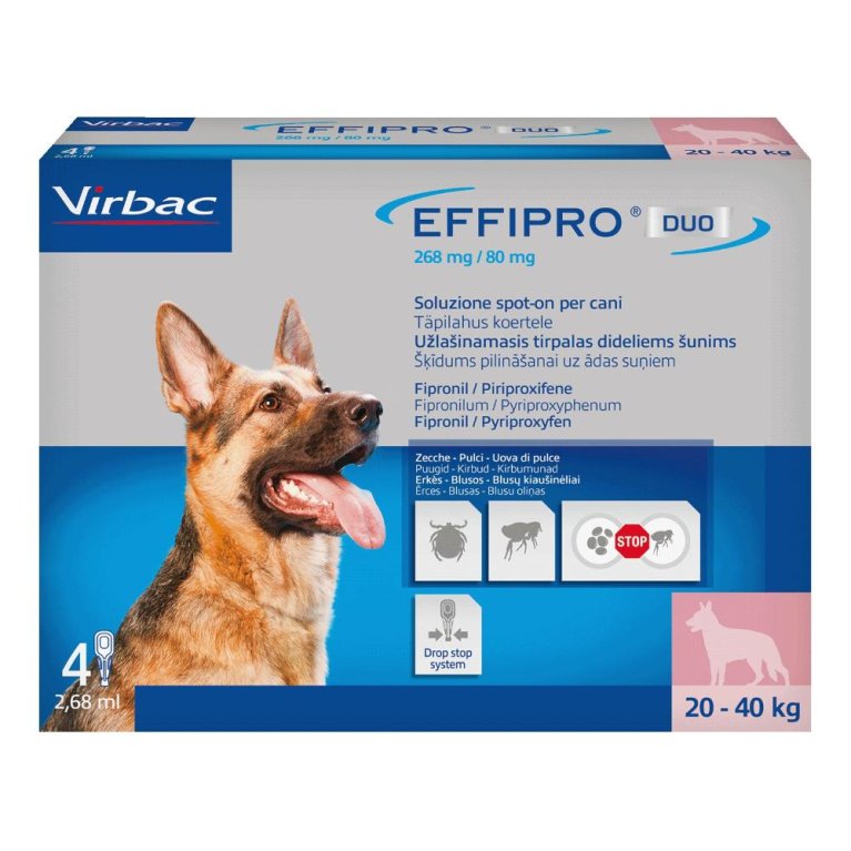 EFFIPRO DUO*4PIP 20-40KG CANI EFFIPRO DUO*4PIP 20-40KG CANI