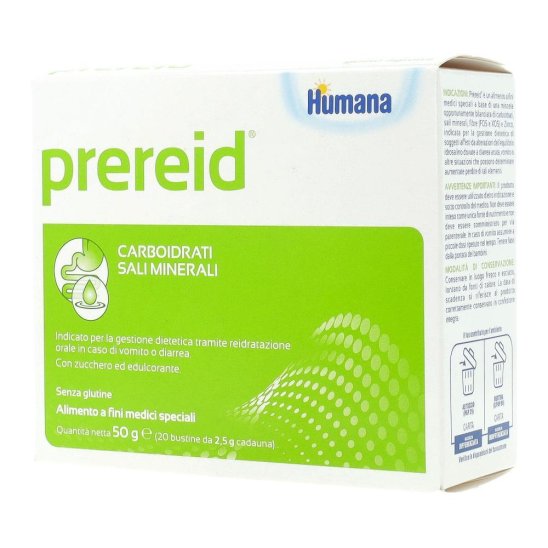 Prereid integratore alimentare reidratante contro vomito e disturbi intestinali - 20 bustine