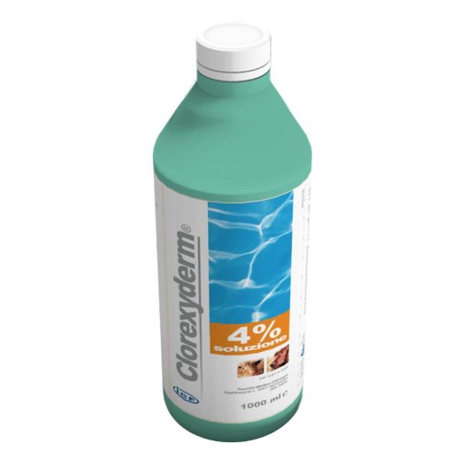 Clorexyderm soluzione 4% - disinfettante ed idratante cutaneo per cani e gatti 1000 ml