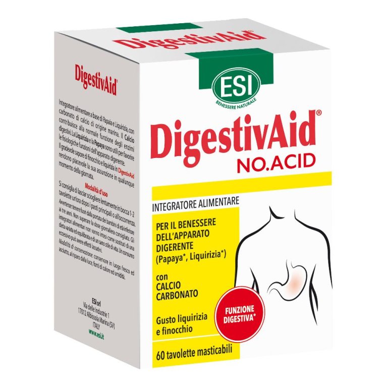 ESI DIGESTIVAID NO ACID 60TAV ESI DIGESTIVAID NO ACID 60TAV
