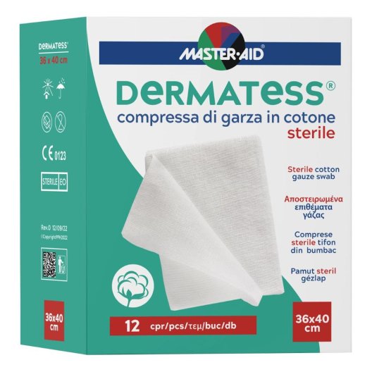 DERMATESS COT GARZA 36X40 12PZ DERMATESS COT GARZA 36X40 12PZ
