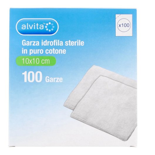 ALVITA GARZA IDROF 10X10 100PZ ALVITA GARZA IDROF 10X10 100PZ