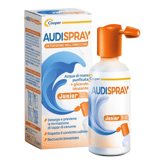 Audispray Junior 3-12 anni - Spray per la pulizia dell'orecchio dei bambini - 25 ml