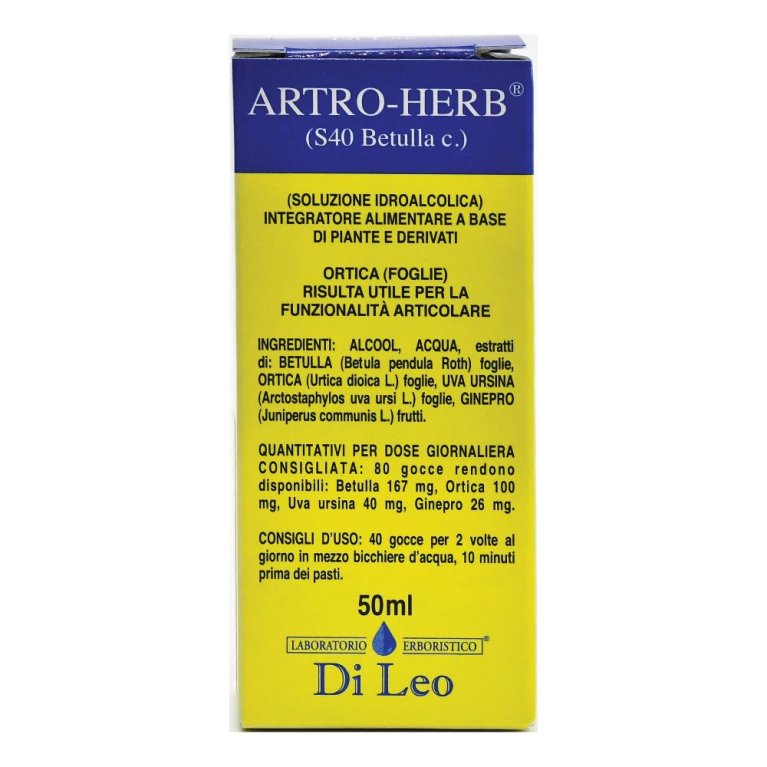 ARTRO HERB S 40 BETULLA 50ML ARTRO HERB S 40 BETULLA 50ML