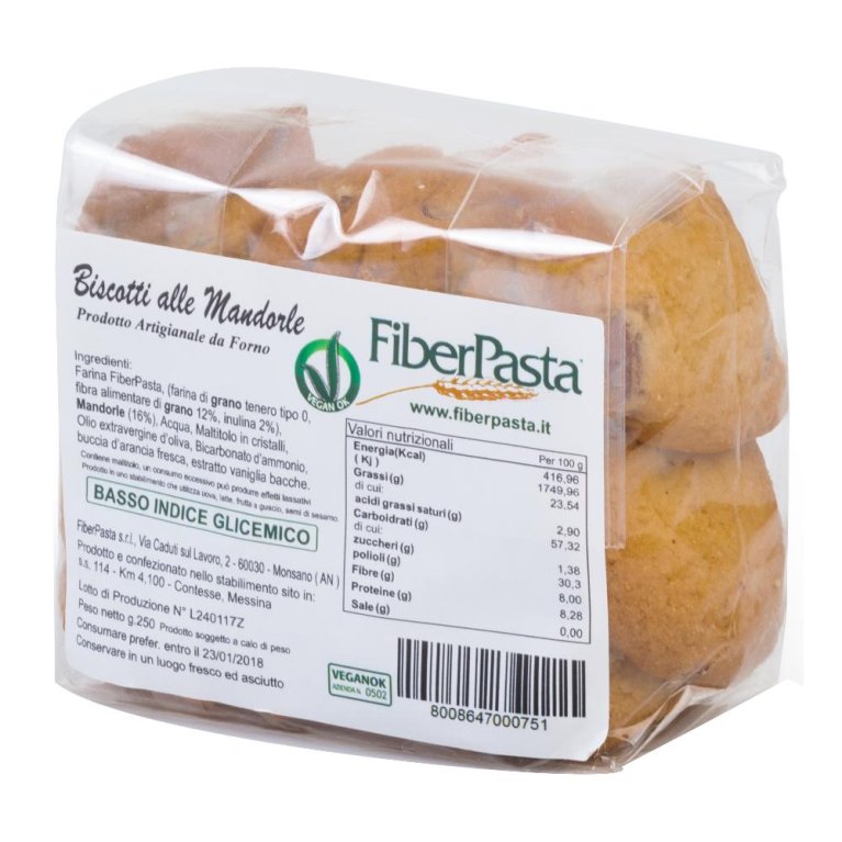 FIBERPASTA BISC MANDORLE 250G FIBERPASTA BISC MANDORLE 250G