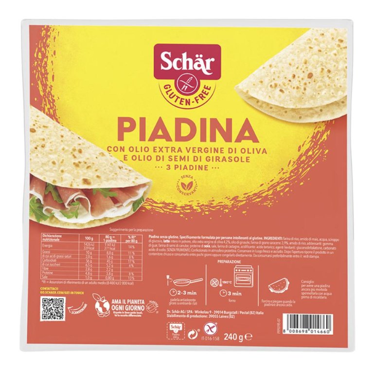 SCHAR PIADINA 3X80G SCHAR PIADINA 3X80G