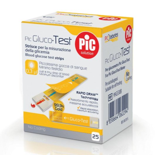 PIC STRISCE GLUCOTEST 25PZ PIC STRISCE GLUCOTEST 25PZ