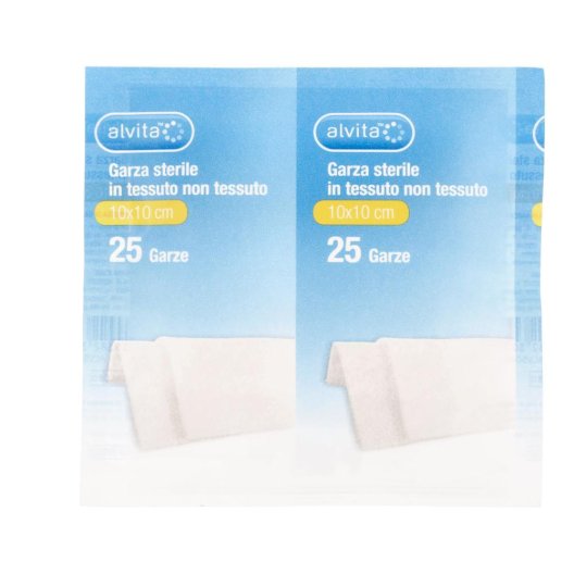 ALVITA GARZA TNT 10X10CM 25PZ ALVITA GARZA TNT 10X10CM 25PZ