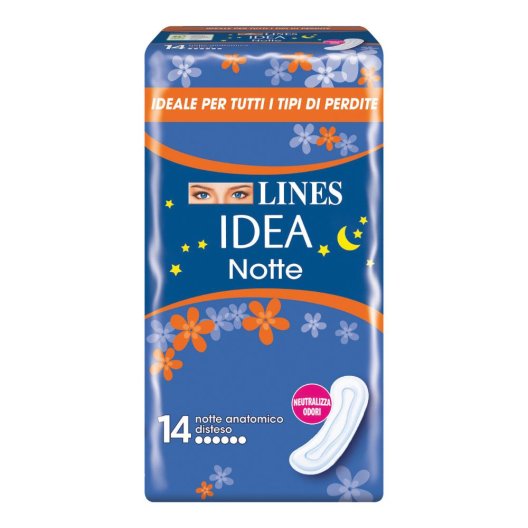 Lines Idea Notte assorbenti ipoallergenici - distesi senza ali - 14 assorbenti