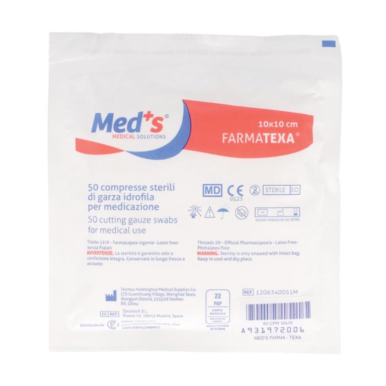 GARZA MEDS ST 12/8 10X10 50PZ GARZA MEDS ST 12/8 10X10 50PZ