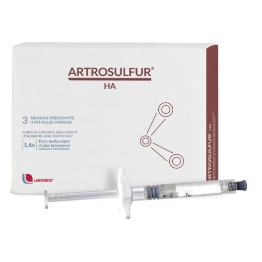Artrosulfur HA - acido ialuronico 1,6% - 3 siringhe preriempite da 2 ml 
