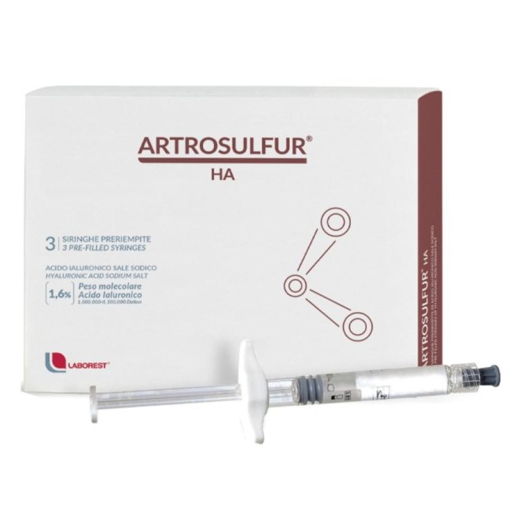 Artrosulfur HA - acido ialuronico 1,6% - 3 siringhe preriempite da 2 ml Artrosulfur HA - acido ialuronico 1,6% - 3 siringhe preriempite da 2 ml