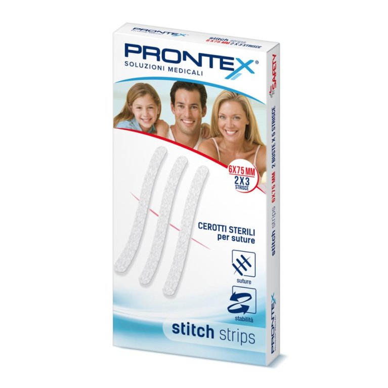 Cerotti Punto per sutura - Prontex Stitch Strips - 6 x 75 mm - 10 cerotti