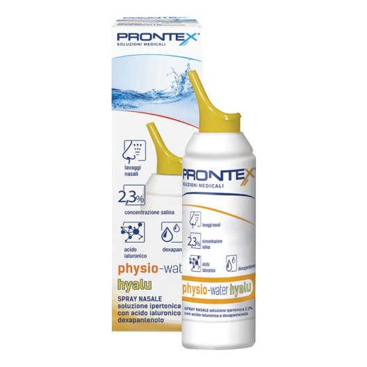 Spray Nasale ipertonico 2,3% con acido ialuronico e dexapantenolo - 100 ml - Prontex Physio-Water Hyalu Spray Nasale ipertonico 2,3% con acido ialuronico e dexapantenolo - 100 ml - Prontex Physio-Water Hyalu