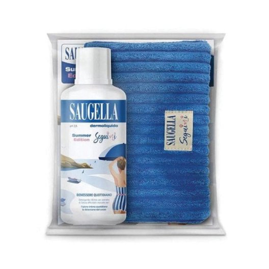 Saugella Dermoliquido - 500 ml - Edizione limitata con Pochette in Omaggio - Detergente intimo pH acido 3,5