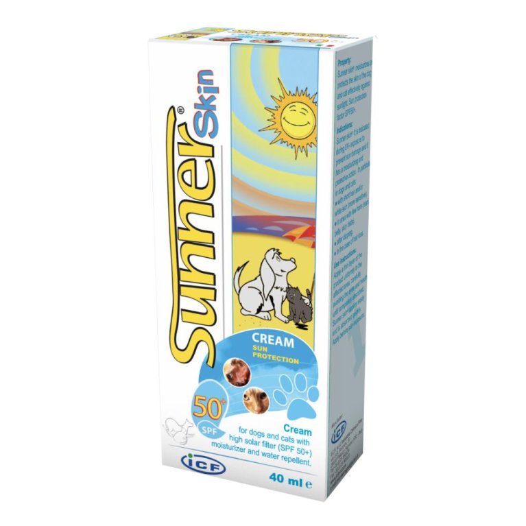 Sunner skin crema solare per cani e gatti protezione 50+ 40 ml Sunner skin crema solare per cani e gatti protezione 50+ 40 ml
