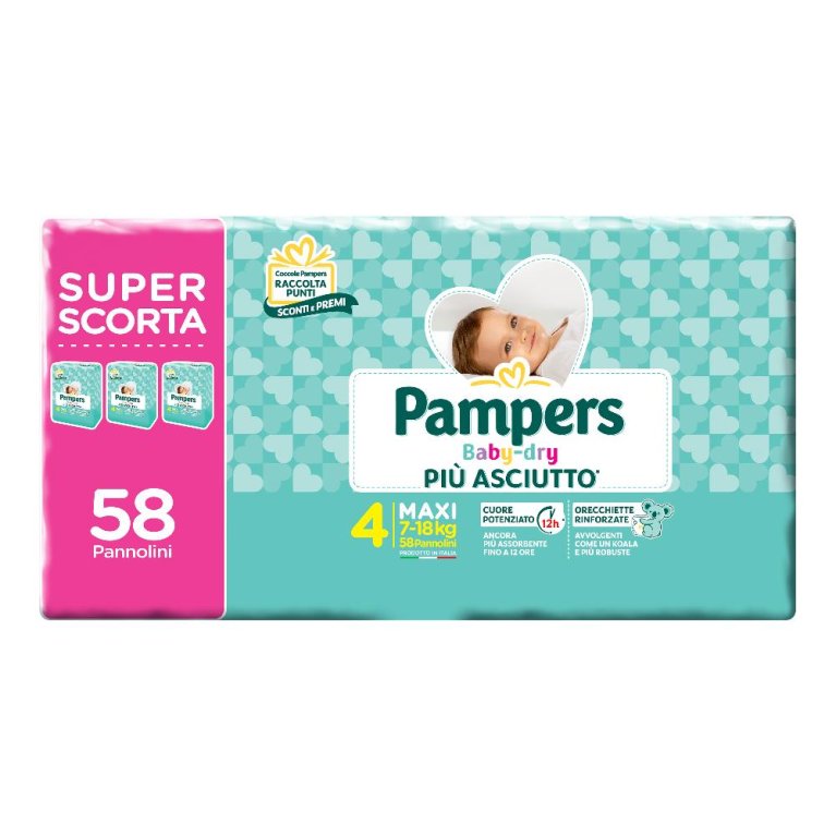 PAMPERS BABY DRY T DWCT MAX58P PAMPERS BABY DRY T DWCT MAX58P
