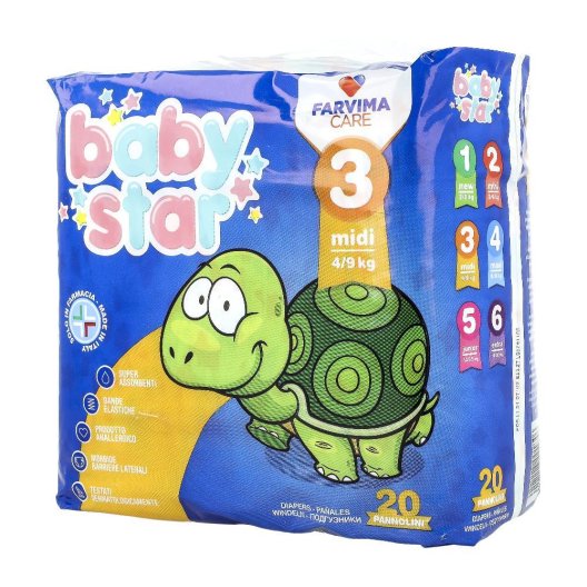 BABYSTAR MIDI PANN.4/9KG 20PZ