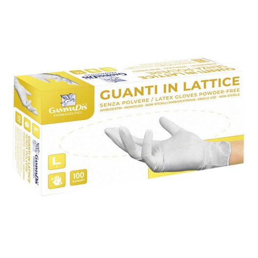GUANTI LATTICE S/POLV M 100PZ