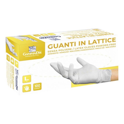 GUANTI LATTICE S/POLV S 100PZ