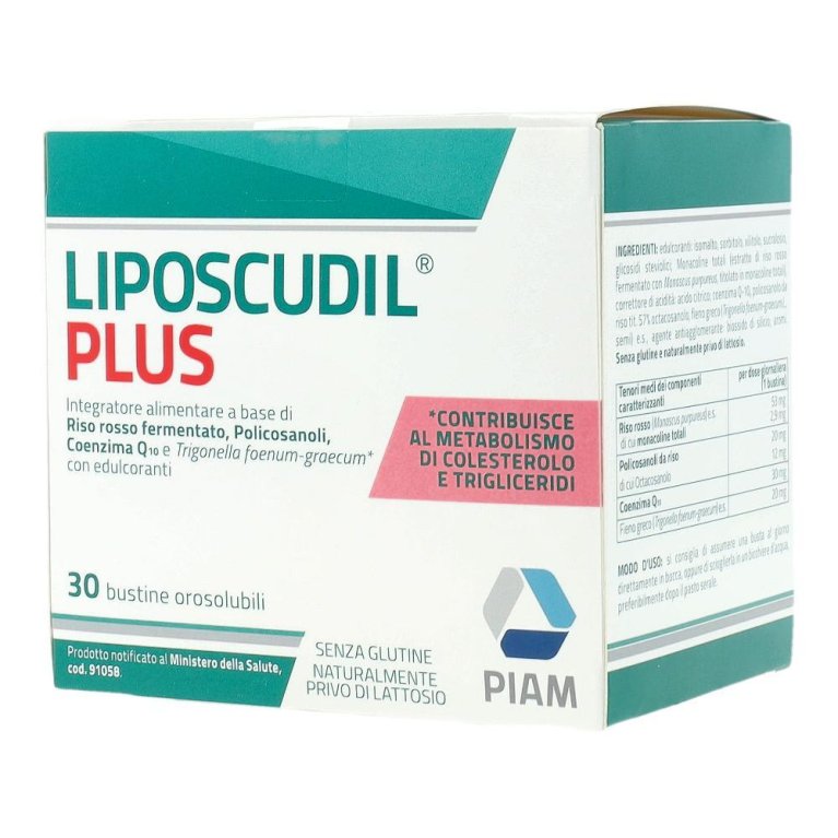 Liposcudil Plus - Integratore per il controllo del colesterolo - 30 bustine