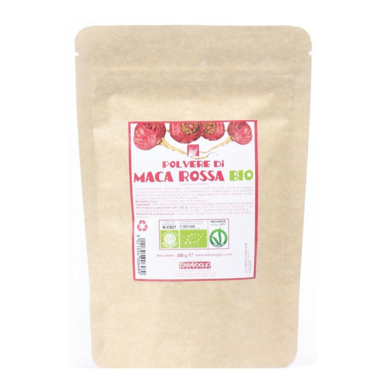 MACA ROSSA POLVERE BIO 200G MACA ROSSA POLVERE BIO 200G