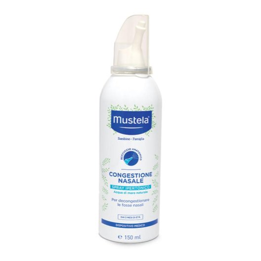 Mustela spray nasale ipertonico -  150 ml - con acqua di mare 100% naturale 