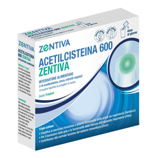 ACETILCISTEINA 600 ZENT 10BUST ACETILCISTEINA 600 ZENT 10BUST