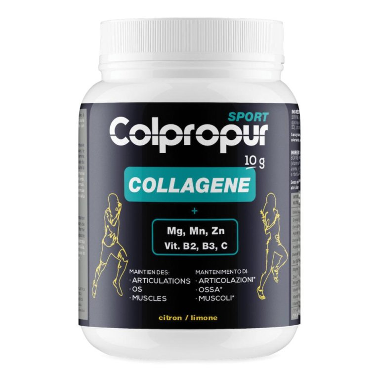 Colpropur Sport - collagene in polvere per sportivi - gusto limone - 345 grammi