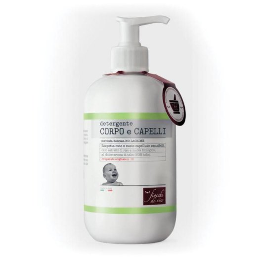 Fiocchi di Riso Detergente Corpo e Capelli - 400ml - Neonati e Pelli Sensibili