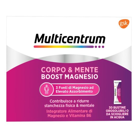 Multicentrum Corpo e Mente Boost Magnesio - 30 bustine orosolubili
