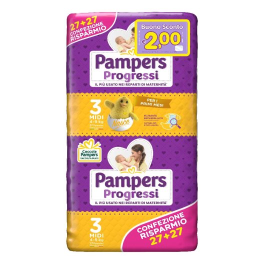 PAMPERS PROGRESSI MIDI 54PZ PAMPERS PROGRESSI MIDI 54PZ