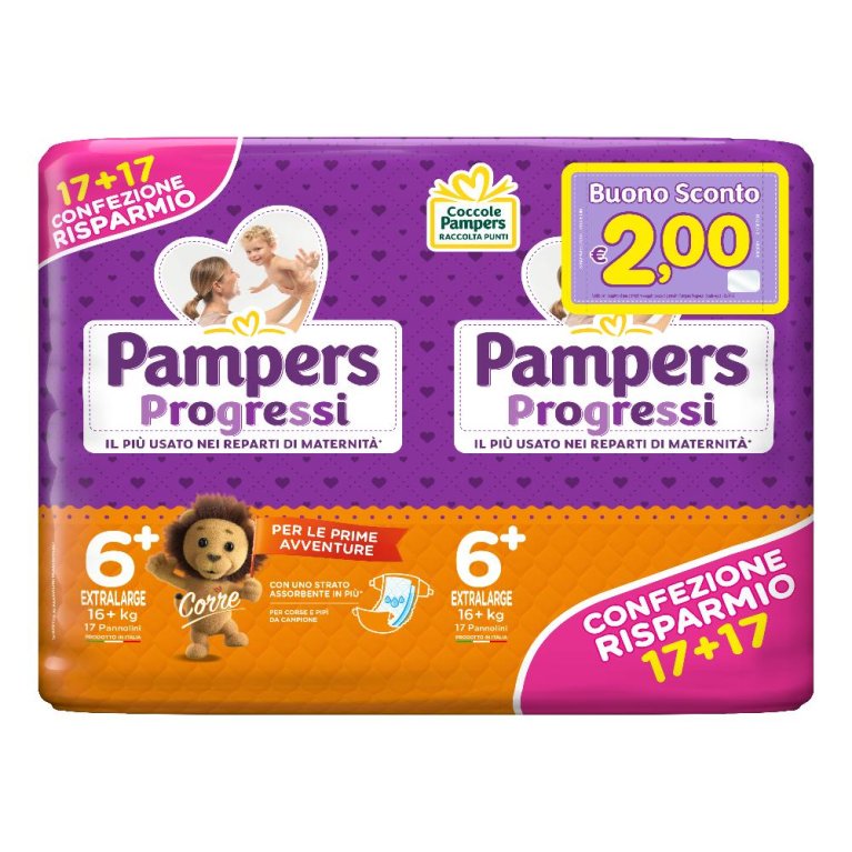 PAMPERS PROGRESSI XL 34PZ PAMPERS PROGRESSI XL 34PZ