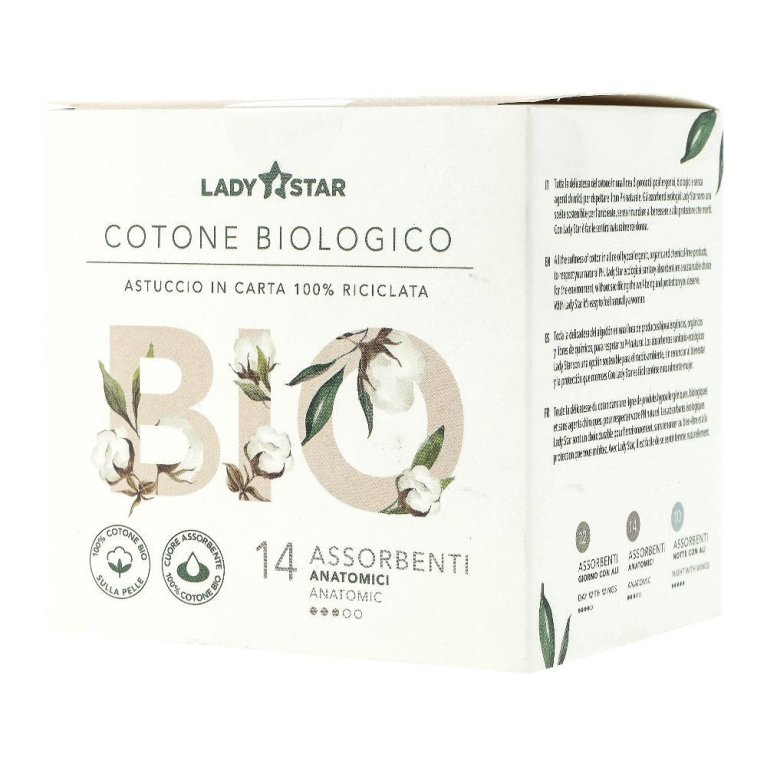 LADYSTAR 100%COT BIO ANAT 14PZ LADYSTAR 100%COT BIO ANAT 14PZ