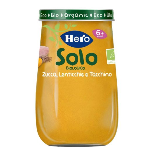 Hero Solo Omogeneizzato Biologico Zucca, Lenticchie e Tacchino - 190 grammi