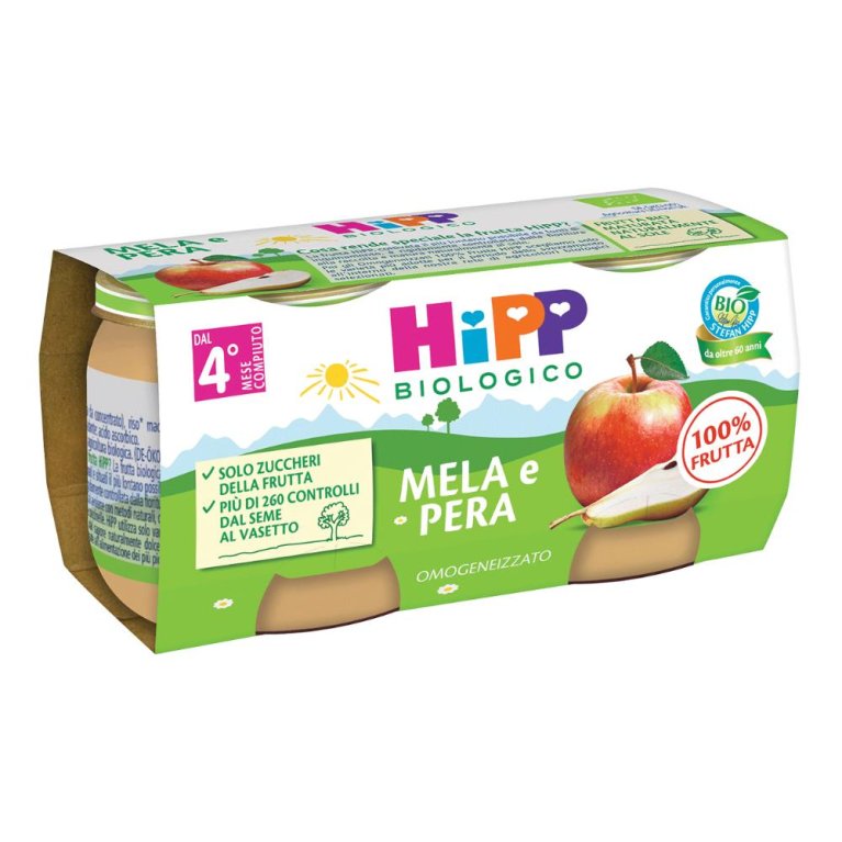 HIPP OMOG MELA/PERA 2X80G HIPP OMOG MELA/PERA 2X80G