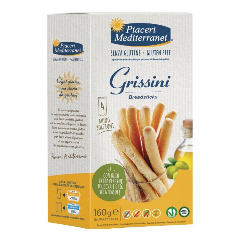 PIACERI MEDIT GRISSINI 160G PIACERI MEDIT GRISSINI 160G