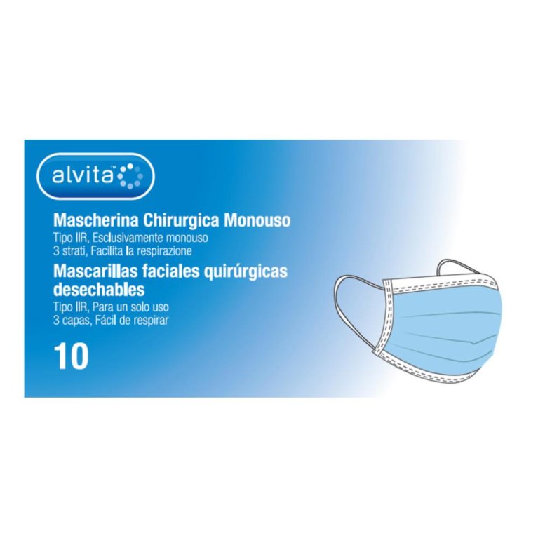 ALVITA MASCHERINA CHIR 10PZ ALVITA MASCHERINA CHIR 10PZ