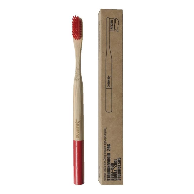 SPAZZOLINO BAMBOO MEDIUM ROSSO SPAZZOLINO BAMBOO MEDIUM ROSSO
