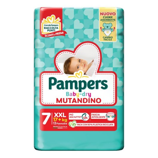 Pampers Baby Dry mutandino XXL - oltre i 17 Kg - 13 pannolini Pampers Baby Dry mutandino XXL - oltre i 17 Kg - 13 pannolini