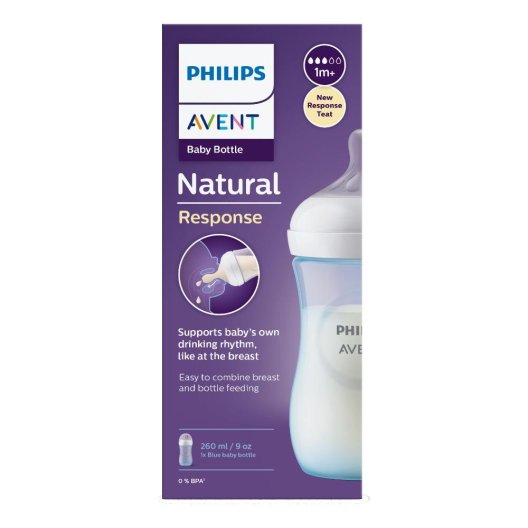 AVENT BIB NAT 3,0 BLU 260ML